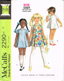 McCall 2290: 1960s Uncut Tiny Todddlers A-Line Dress Size 3 Vintage Sewing Pattern