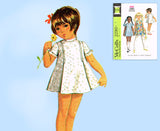 McCall 2290: 1960s Uncut Tiny Todddlers A-Line Dress Size 3 Vintage Sewing Pattern