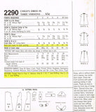 McCall 2290: 1960s Uncut Todddlers A-Line Boho Dress Size 6 Vintage Sewing Pattern