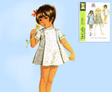 McCall 2290: 1960s Uncut Todddlers A-Line Boho Dress Size 6 Vintage Sewing Pattern