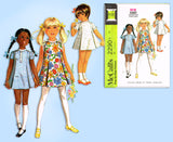 McCall 2290: 1960s Uncut Todddlers A-Line Boho Dress Size 6x Vintage Sewing Pattern
