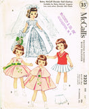1950s Vintage McCalls Pattern 2323 Uncut 8in Betsy McCall Doll Clothes