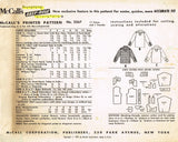 1950s Vintage McCalls Sewing Pattern 2367 Boys Embroidered Western Shirt Size 12