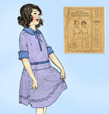 1920s Vintage McCall Sewing Pattern 2372 Sweet Toddler Girls Dress Size 6