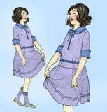 1920s Vintage McCall Sewing Pattern 2372 Sweet Toddler Girls Dress Size 6