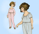 1920s Vintage McCall Sewing Pattern 2391 Cute Toddler Girls Pajamas Size 2