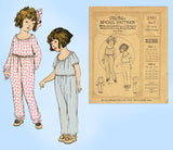 1920s Vintage McCall Sewing Pattern 2391 Cute Toddler Girls Pajamas Size 2