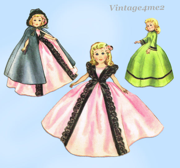 1950s Vintage McCall Sewing Pattern 2397 Centennial Wardrobe High Heel Doll Clothes