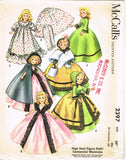1950s Vintage McCall Sewing Pattern 2397 Centennial Wardrobe High Heel Doll Clothes