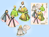 1950s Vintage McCall Sewing Pattern 2397 Centennial Wardrobe High Heel Doll Clothes
