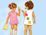McCall 2418: 1960s Uncut Toddler Girls Mod A-Line Dress Size 2 Vintage Sewing Pattern