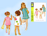 McCall 2418: 1960s Uncut Toddler Girls Mod A-Line Dress Size 2 Vintage Sewing Pattern