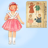 McCall 243: 1930s Uncut Patsy Ann 19 Inch Doll Clothes Vintage Sewing Pattern