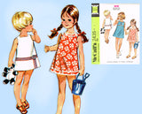 McCall 2435: 1960s Uncut Toddler Girls Sun Dress Size 6 Vintage Sewing Pattern