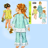 1960s Vintage McCalls Sewing Pattern 2439 Easy Uncut Toddler Pjs & Robe Sz 2