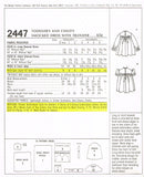 McCall 2447: 1970s Uncut Toddler Girls Smocked Dress Sz 4 Vintage Sewing Pattern