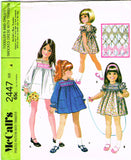 McCall 2447: 1970s Uncut Toddler Girls Smocked Dress Sz 4 Vintage Sewing Pattern