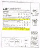 McCall 2447: 1970s Uncut Baby Girls Smocked Dress 6mos Vintage Sewing Pattern