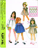 McCall 2447: 1970s Uncut Baby Girls Smocked Dress 6mos Vintage Sewing Pattern