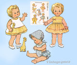 McCalls 2468: 1960s Cute 22-23 Inch Baby Doll Clothes Set Vintage Sewing Pattern