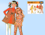 1960s Vintage McCalls Sewing Pattern 2473 Uncut Toddler Girls Play Clothes Size 5