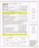 1960s Vintage McCalls Sewing Pattern 2473 Uncut Toddler Girls Play Clothes Size 6