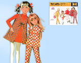 1960s Vintage McCalls Sewing Pattern 2473 Uncut Toddler Girls Play Clothes Size 6