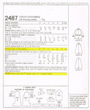 McCall 2487: 1970s Uncut Toddler Girls Pantdress Size 2 Vintage Sewing Pattern