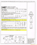McCall 2487: 1970s Uncut Toddler Girls Pantdress Size 4 Vintage Sewing Pattern