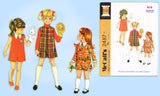 McCall 2487: 1970s Uncut Toddler Girls Pantdress Size 5 Vintage Sewing Pattern