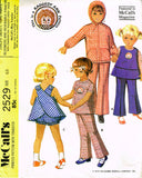 1960s Vintage McCalls Sewing Pattern 2529 Uncut Toddler Girls Play Clothes Size 6x