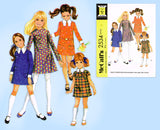 McCall 2534: 1970s Uncut Girls Helen Lee Dress Sz 6 Vintage Sewing Pattern