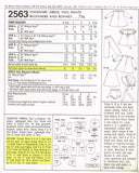 McCall 2563: 1970s Uncut Toddler Girls Ensemble 6 mos Vintage Sewing Pattern