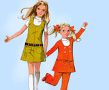 McCall 2577: 1970s Uncut Girls Helen Lee Dress Sz 6 Vintage Sewing Pattern