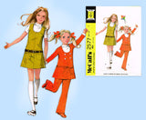 McCall 2577: 1970s Uncut Girls Helen Lee Dress Sz 6 Vintage Sewing Pattern