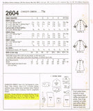 McCall 2604: 1970s Uncut Baby Girls Mod Dress Sz 2 Vintage Sewing Pattern