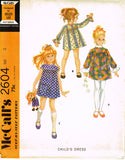 McCall 2604: 1970s Uncut Baby Girls Mod Dress Sz 2 Vintage Sewing Pattern