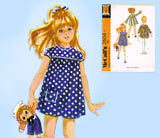 McCall 2604: 1970s Uncut Baby Girls Mod Dress Sz 2 Vintage Sewing Pattern