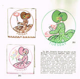 1930s ORIG Vintage McCall Embroidery Transfer 261 Uncut Sunbonnet Sue Tea Towels - Vintage4me2