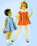 McCall 2664: 1960s Uncut Toddler Girls Pleated Dress Size 5 Vintage Sewing Pattern