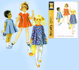McCall 2664: 1960s Uncut Toddler Girls Pleated Dress Size 5 Vintage Sewing Pattern