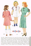 McCall 285: 1930s Little Girls Pleated Dress Size 10 Vintage Sewing Pattern
