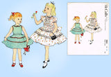 McCall's 3061: 1950s Cute Toddler Girls Tucked Dress Sz4 Vintage Sewing Pattern