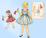 McCall's 3210: 1950s Uncut Toddler Girls Sun Dress Size 6 Vintage Sewing Pattern