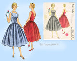 McCall 3264: 1950s Stunning Uncut Misses Sun Dress Sz 30B Vintage Sewing Pattern
