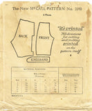 1920s Vintage McCall Sewing Pattern 3390 Easy Teen Girls Knickers Size 14