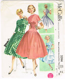 McCall 3394: 1950s Cute Misses Accessory Dress Sz 32 Bust Vintage Sewing Pattern