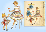 McCall's 3519: 1950s Baby Girls Dress & Pinafore Size 2 Vintage Sewing Pattern