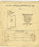 McCall 3545: 1920s Rare Infants Bunting w Hood Vintage Sewing Pattern