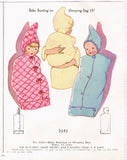 McCall 3545: 1920s Rare Infants Bunting w Hood Vintage Sewing Pattern